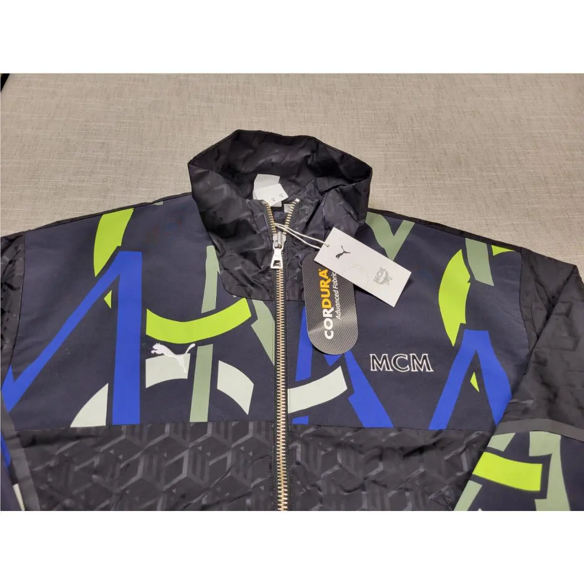 Puma clothing - Puma X MCM Track Jacket - 53700601 - Black Green Blue 1