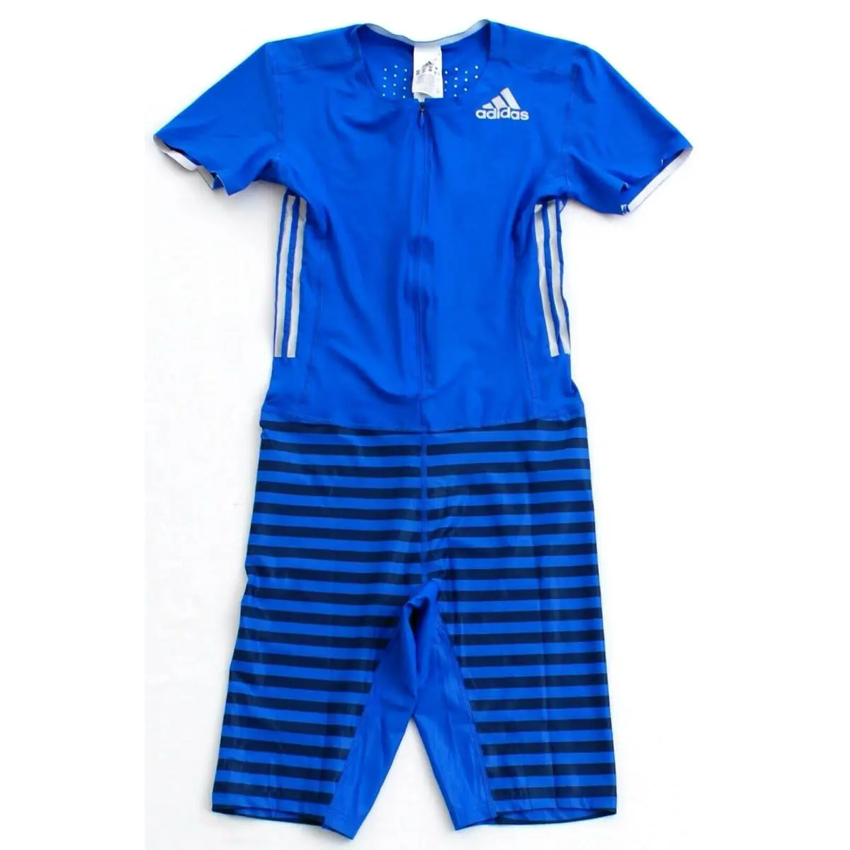 Adidas Adizero Climalite Blue Short Sleeve PU Suit Track Sprint Suit Men`s