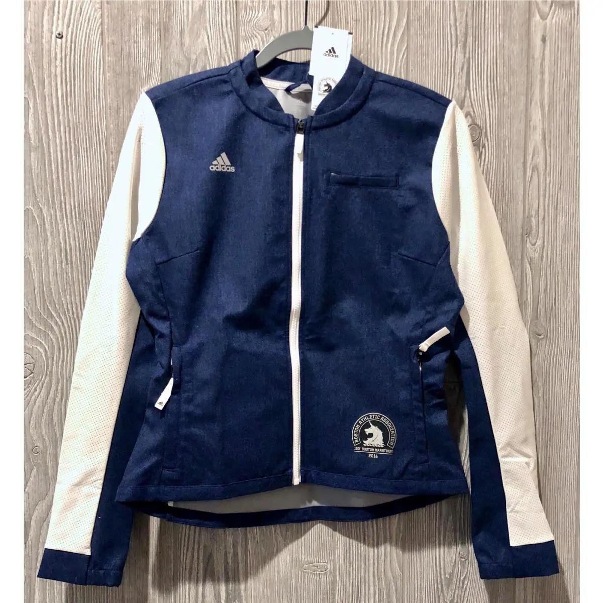 Adidas clothing - ADIDAS Adistar Viz Boston Marathon 2016 Reflective Running Jacket - AO3844 - Blue 7