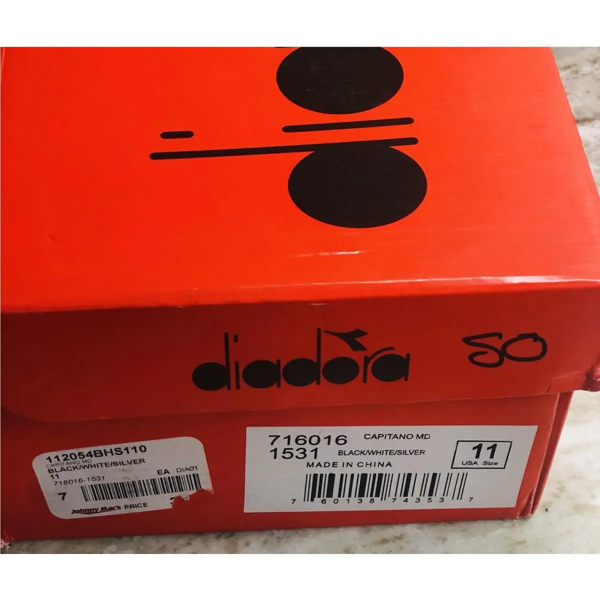 Diadora shoes - Black (UPC: 0760138743537) 0