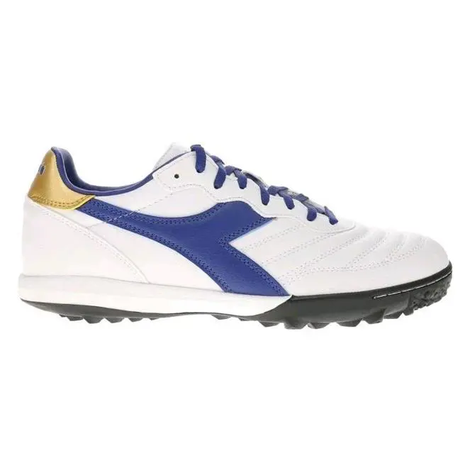 Diadora Brasil 2R Tfr Soccer Mens Blue Gold White Sneakers Shoes 17960 Size 9.5