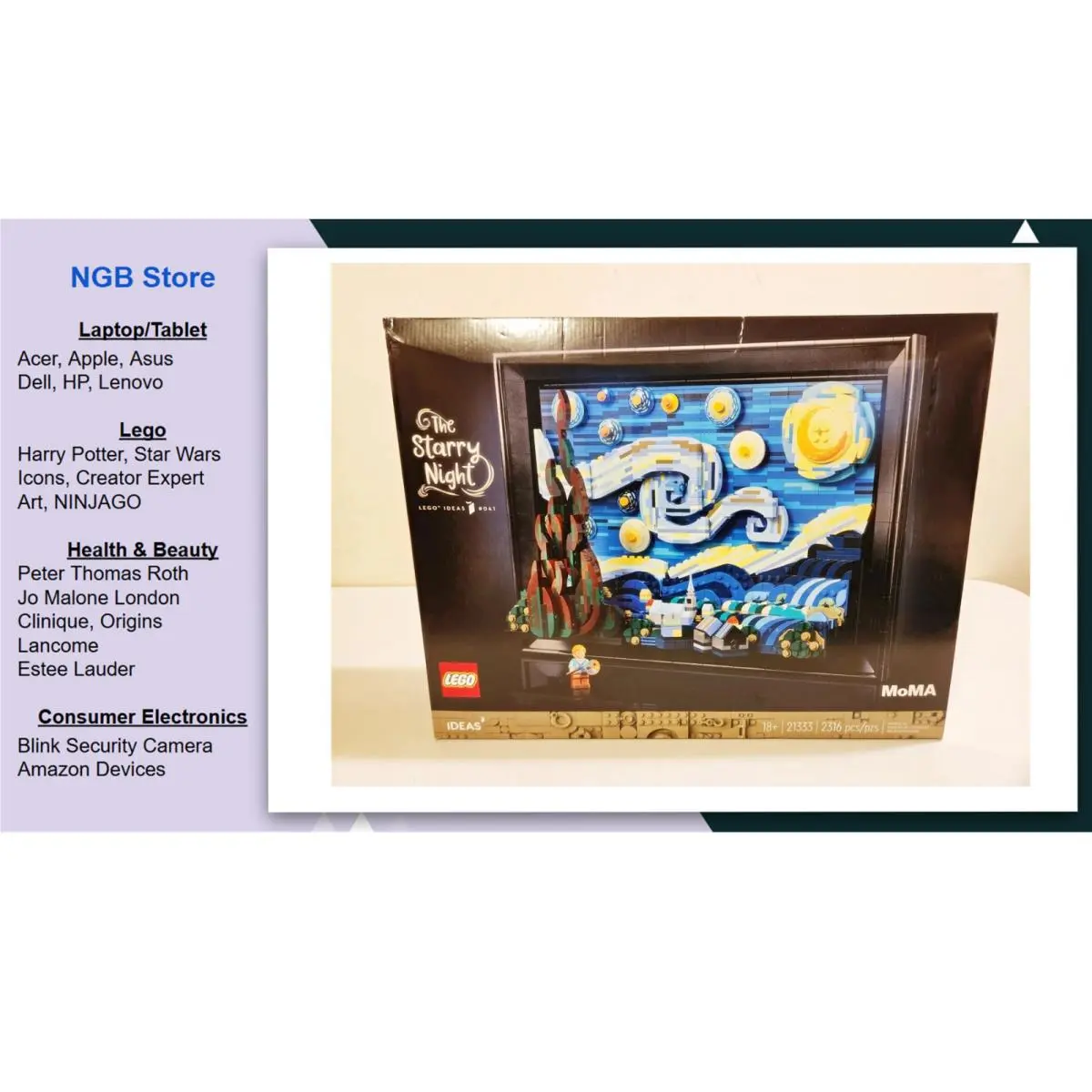 Lego Ideas Vincent Van Gogh The Starry Night Building Set 21333 US
