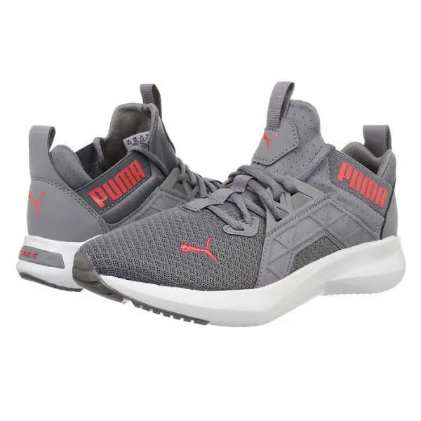 Puma Softride Enzo Nxt Low Running Trainers Sneakers Men Shoes Grey Size 11 - GREY/RED/WHITE - 195234-07