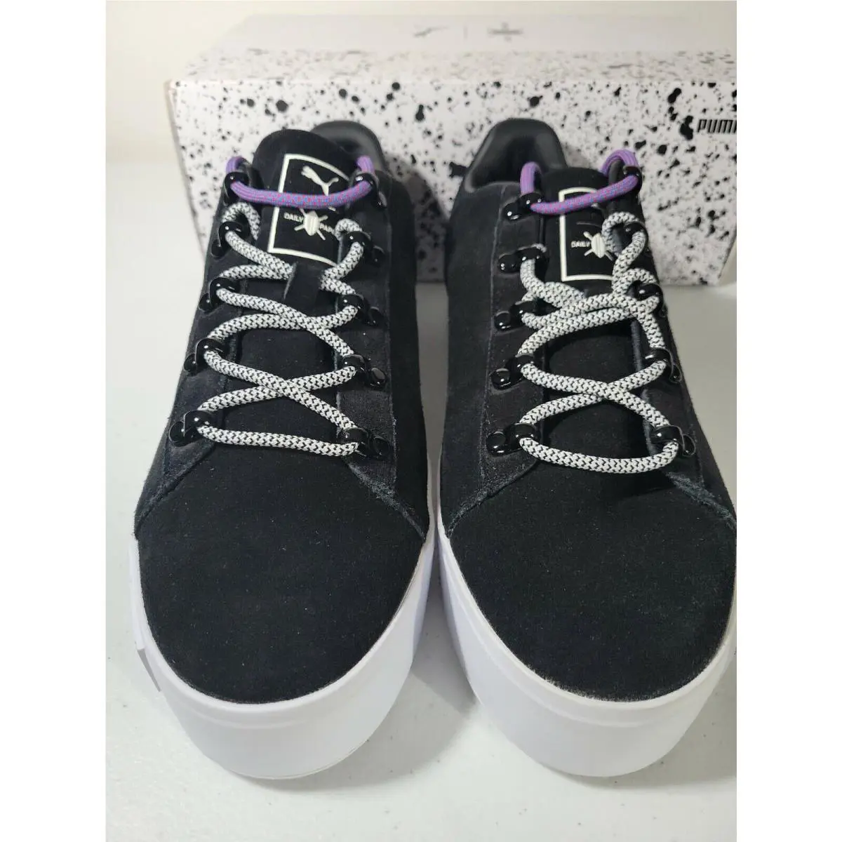 Puma shoes - Puma Daily Paper Court Platform S - Black (UPC: 190274638259) 0