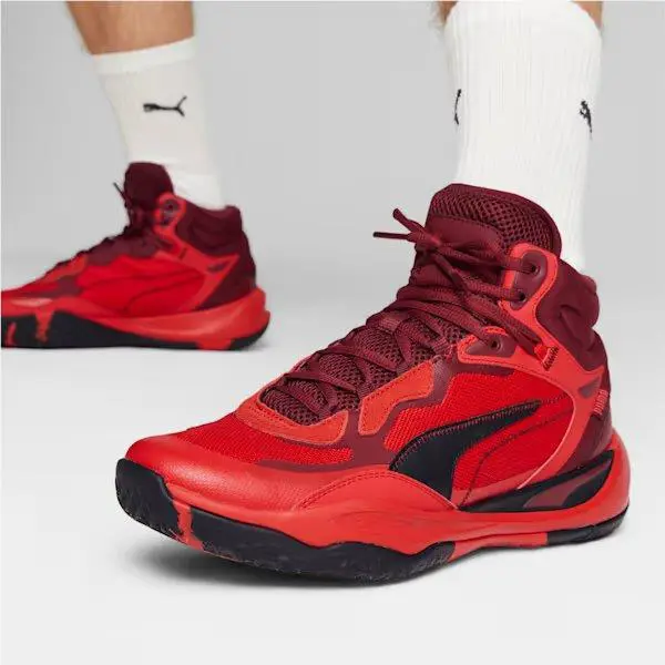 Puma Playmaker Pro Mid Basketball Sneakers Trainers Men Shoes Red Size 11