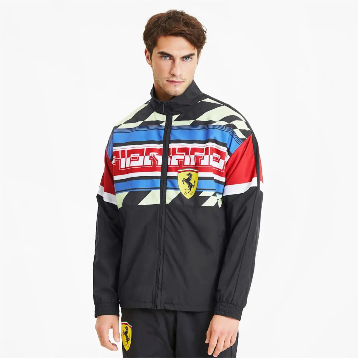 Puma clothing - Puma Scuderia Ferrari Woven Jacket - 596137 02 - Black & Multi Color 2