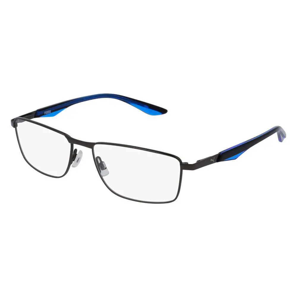 Puma PU0065O Eyeglasses Men Blue Rectangle 56mm