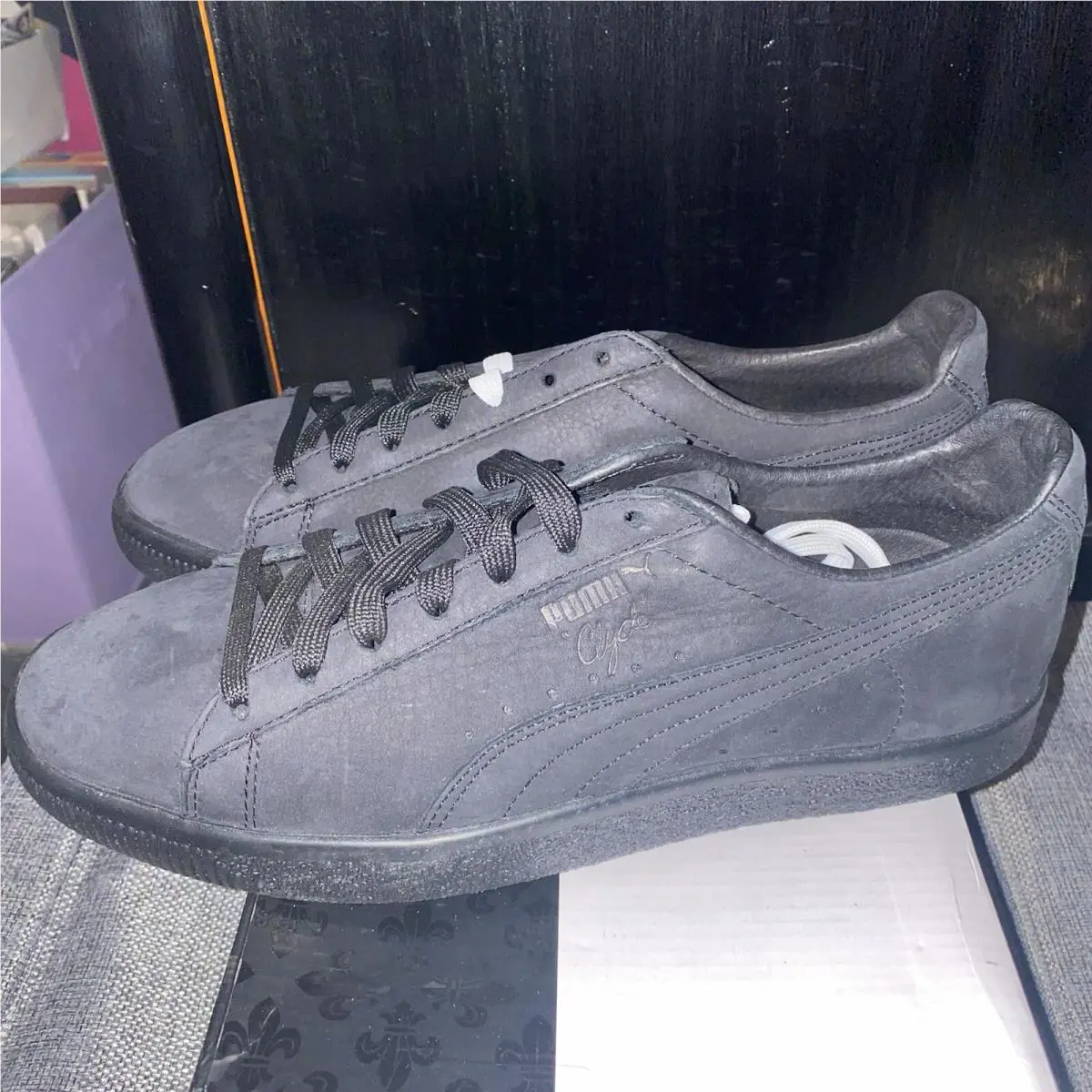 Puma shoes - Puma x En Noir Clyde Fleur de Lis - Black 2
