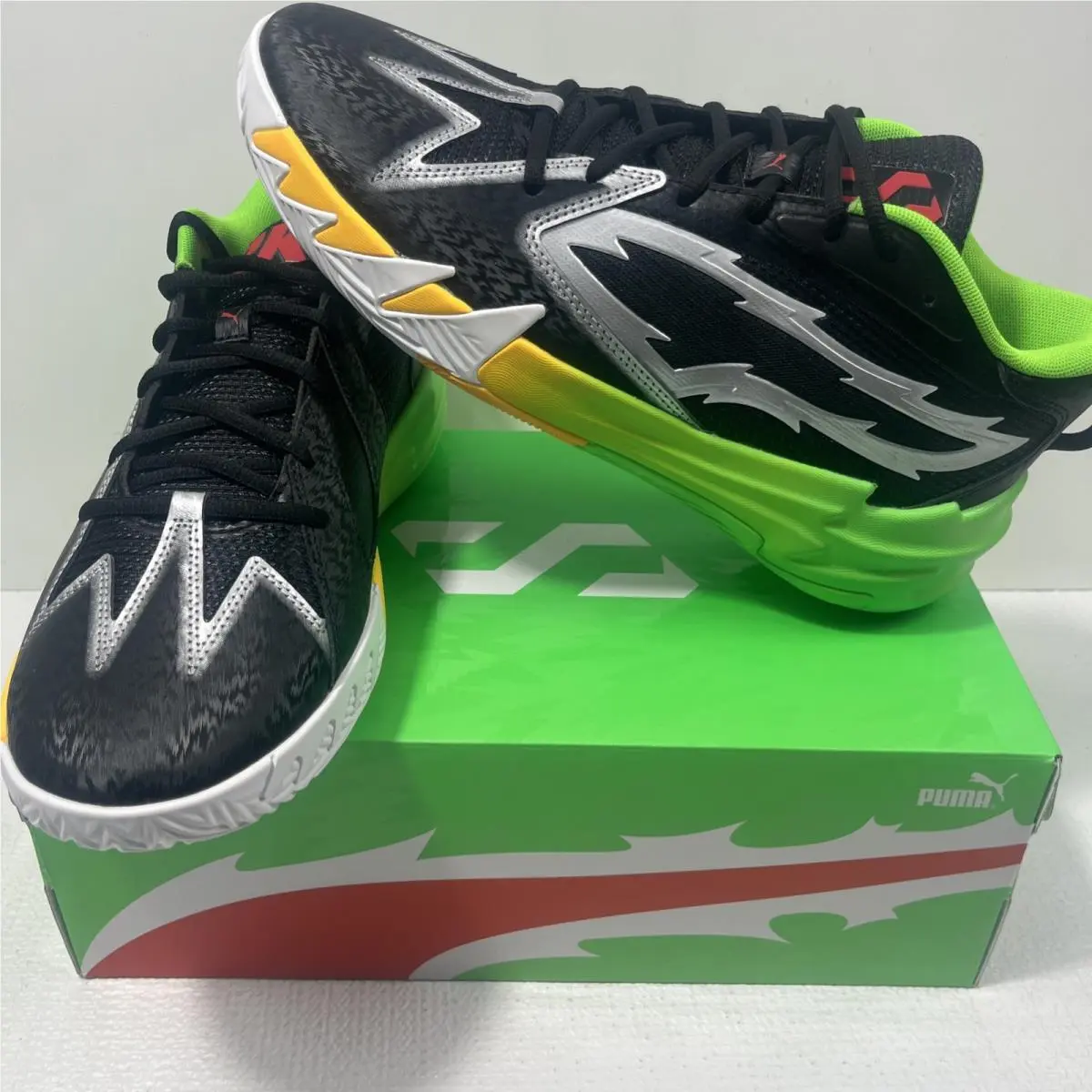 Puma Scoot Zeros 2K Basketball Shoes Black Green 30984101 Men’s Size 10.5 US