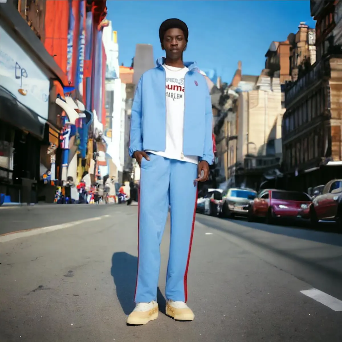Puma clothing - Puma x Dapper Dan T7 Track Pants - 62088627 - Blue 2