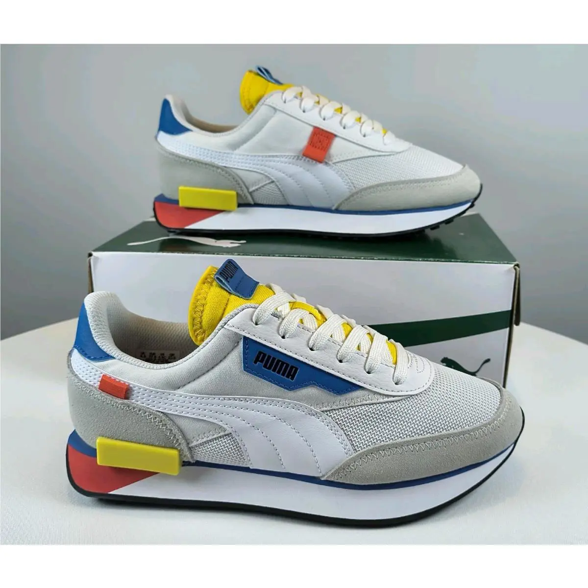 Puma shoes - PUMA NEON PLAY JR - NEON PLAY - 38014202 - Puma White Maize (UPC: 194578560216) 2