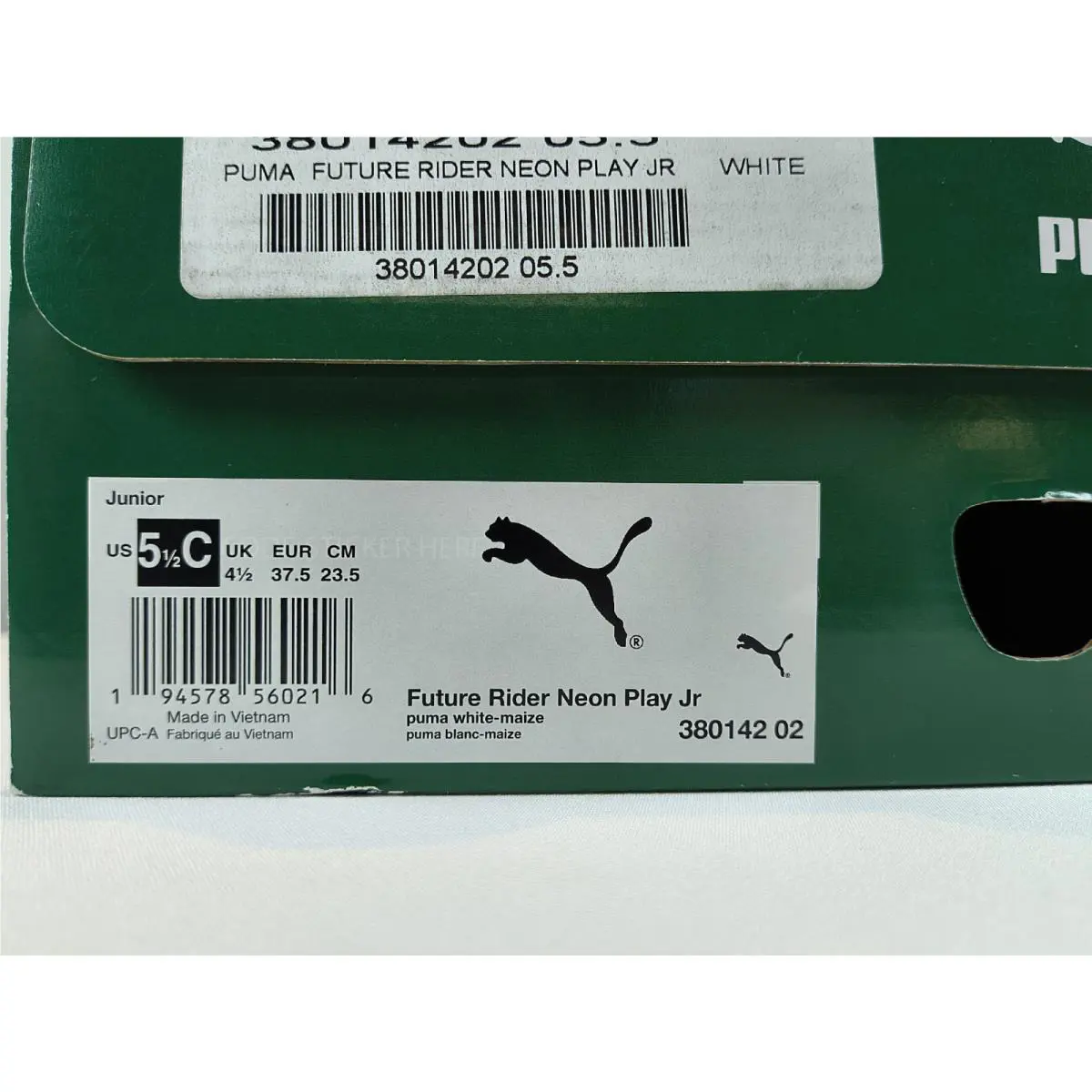Puma shoes - PUMA NEON PLAY JR - NEON PLAY - 38014202 - Puma White Maize (UPC: 194578560216) 9