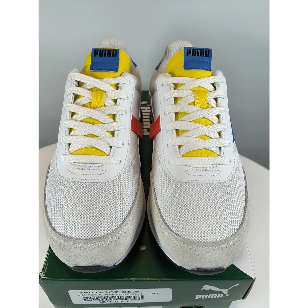 Puma shoes - PUMA NEON PLAY JR - NEON PLAY - 38014202 - Puma White Maize (UPC: 194578560216) 3