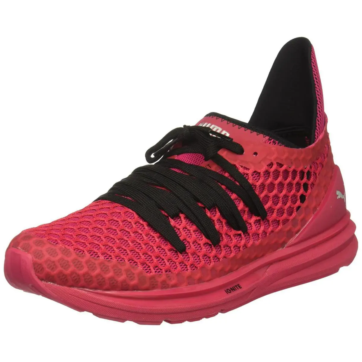 Puma Ignite Limitless Netfit Trainers Sneakers Women Shoes Red/silver Size 8 - RED/SILVER
