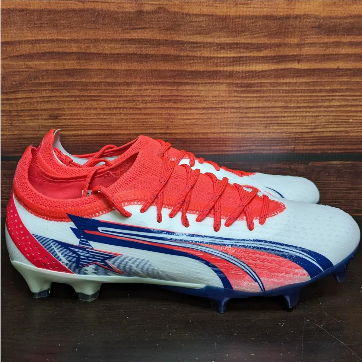 Puma shoes - Puma Ultra Ultimate CP FG - 107320-01 - White, Manufacturer: White-Blue-Sunblaze-Bluemazi (UPC: 195552038141) 1