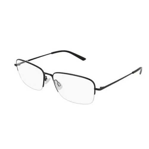 PU01820 011 Matte Black Rectangle Metal Eyeglasses Half-rim Frame 61-18-145 by Puma