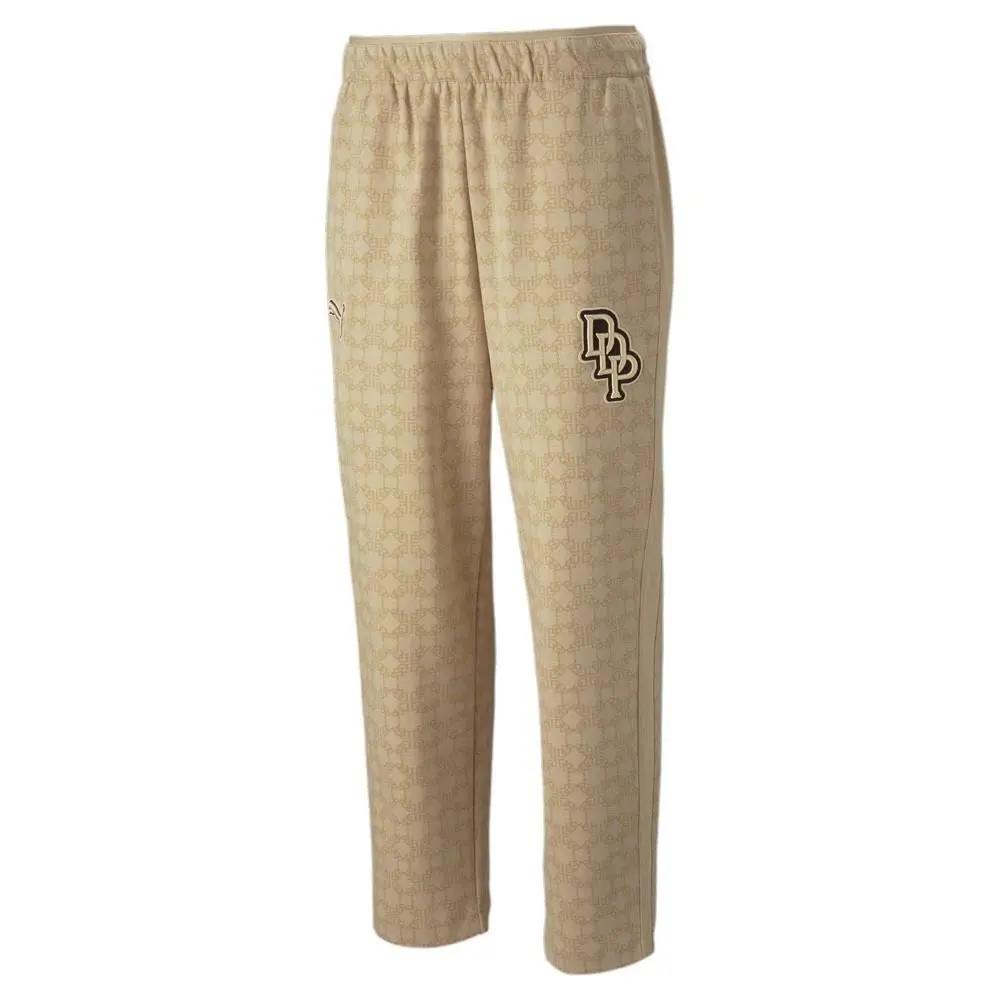 Puma x Dapper Dan Logo All Over Print Sweatpants Beige Size Small 539804-89