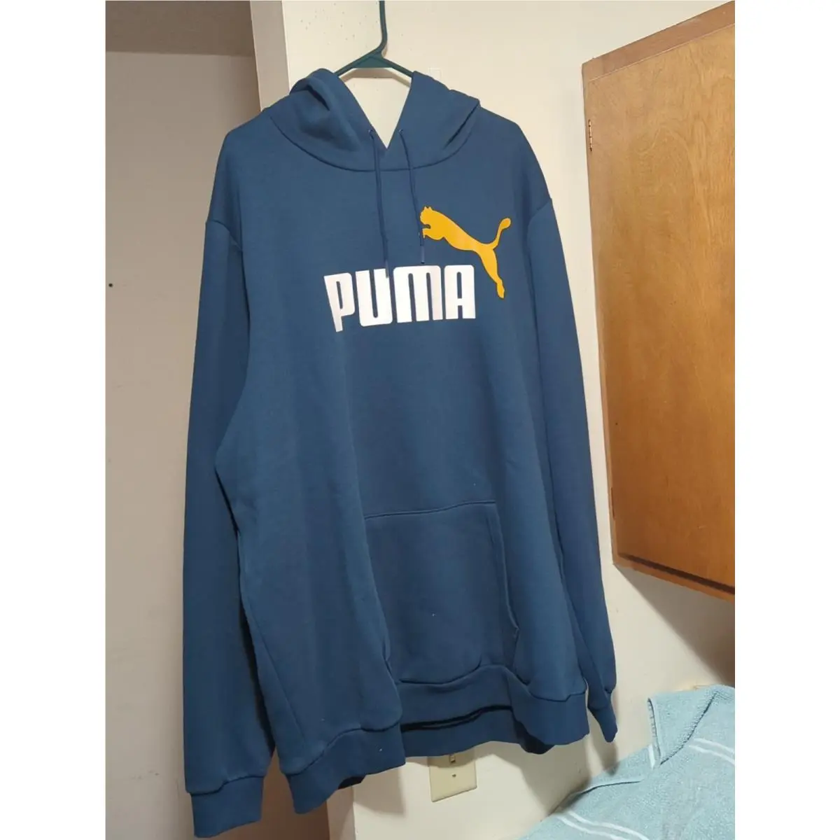 Puma Awesome 2 Color Big Logo Hoodie Intense Bleu 33 Long 60 Torso 39 Sleeve 4XLT