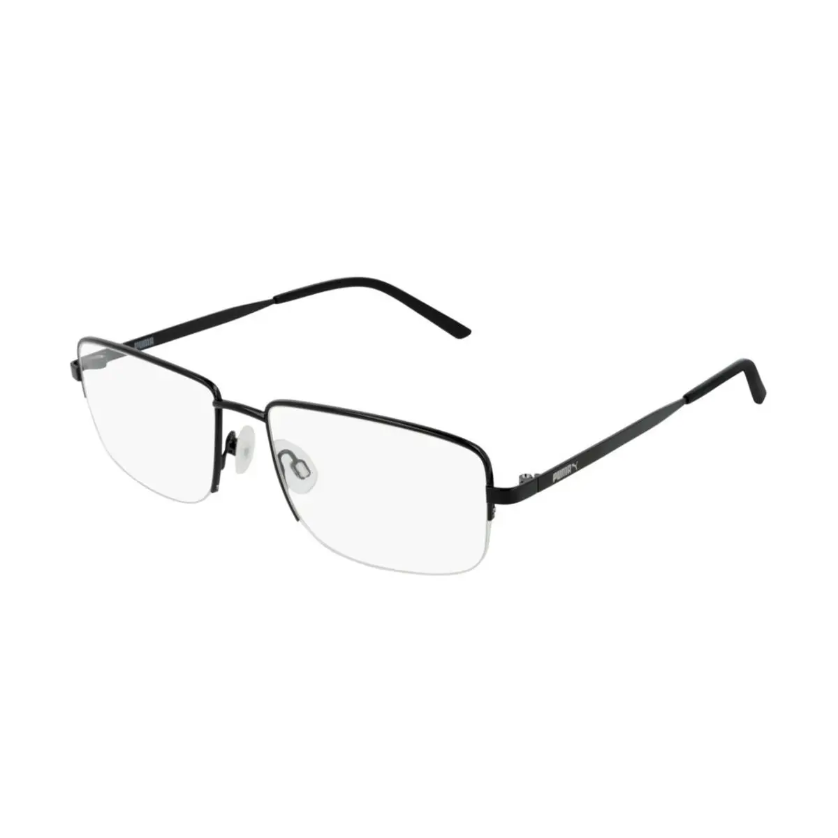 Puma Black Metal Semi-rim 57mm Men`s Eyewear PU0215O 001