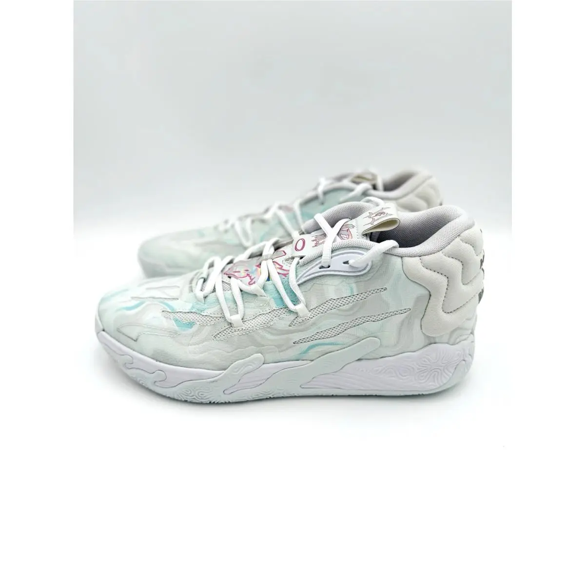 Puma Lamelo MB.03 White Iridescent Basketball Sneakers 379904-01 Men`s Size 16