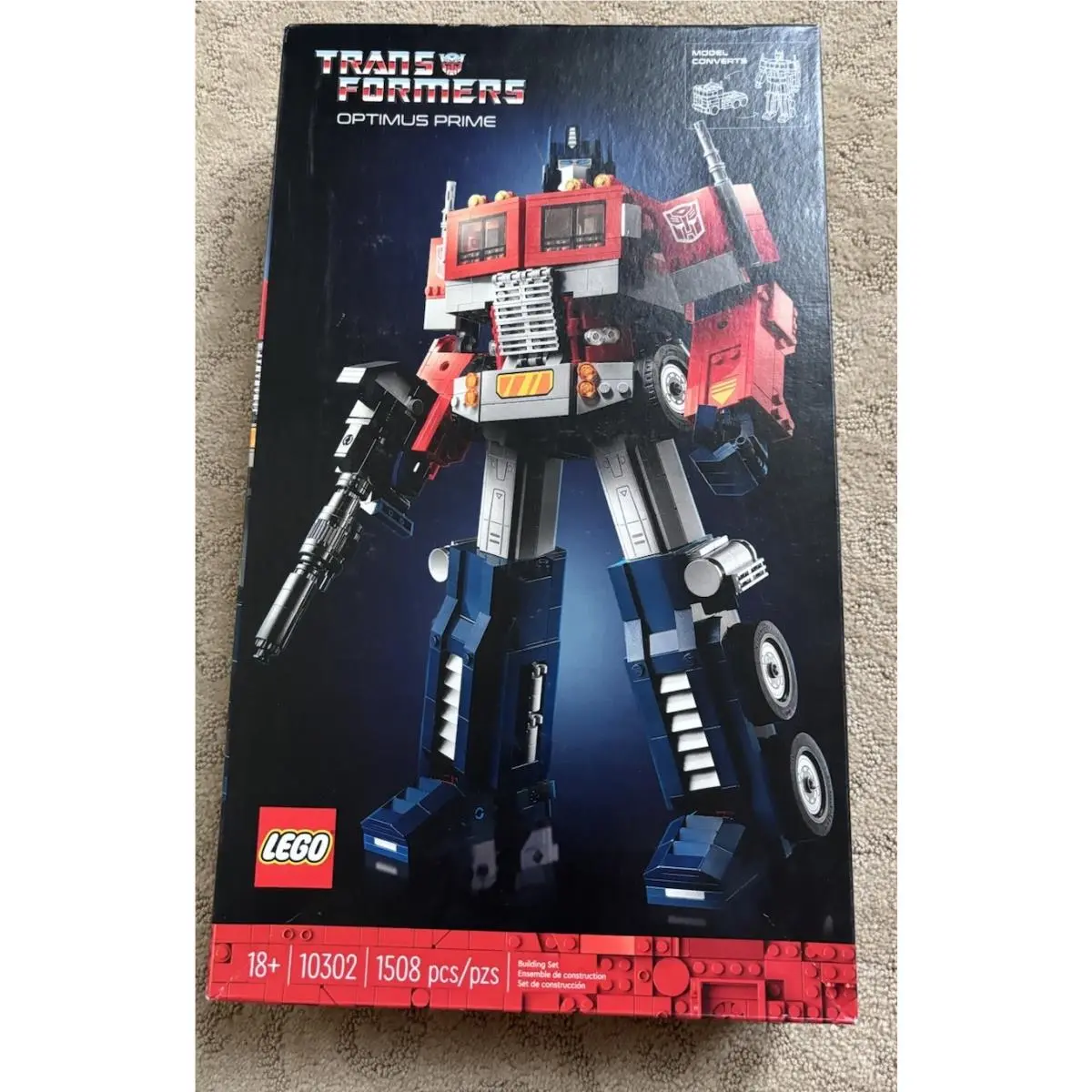 Lego Icons Hasbro Transformers Optimus Prime Figure 10302