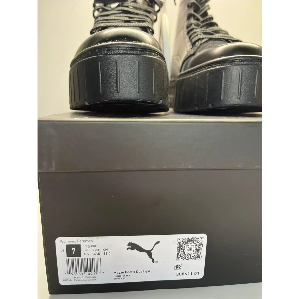 Puma shoes - Puma x Dua Lipa Mayze Boot - 388611-01 - Black (UPC: 195551209191) 7