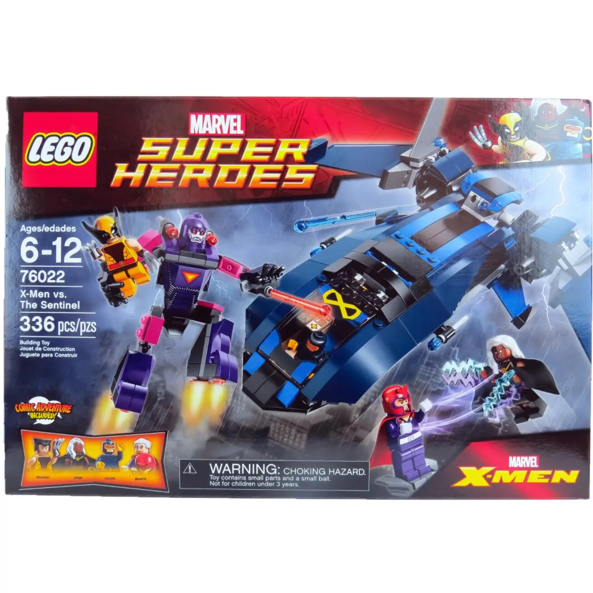 Lego 76022 Marvel X-men vs The Sentinel 336 Pcs 4 Minifig`s Storm Cyclops Bnisb