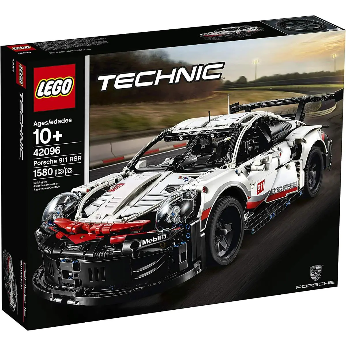 Lego Technic Porsche 911 Rsr 42096 Race Car Building Set Stem 1580 Pieces