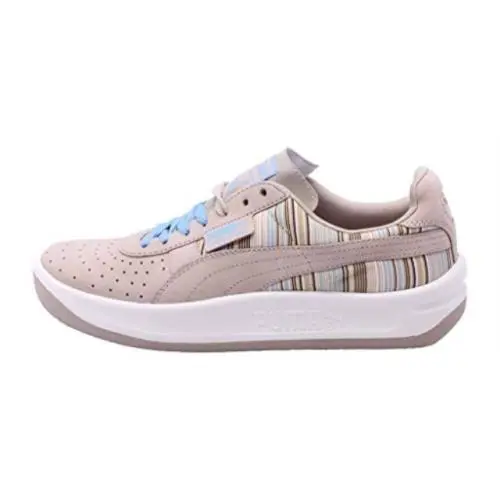 Puma California Lux Sneaker Unisex Men Size 5 / Women Size 6.5 Shoes Beige - SAFARI/STRIPED/LIL BOY BLUE