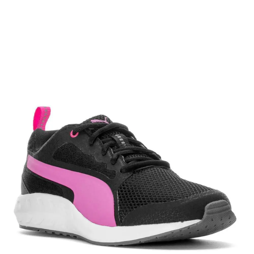 Puma Swype Low Running Trainers Sport Sneaker Women Shoes Crow/pink Size 9.5 - BLACK/PINK