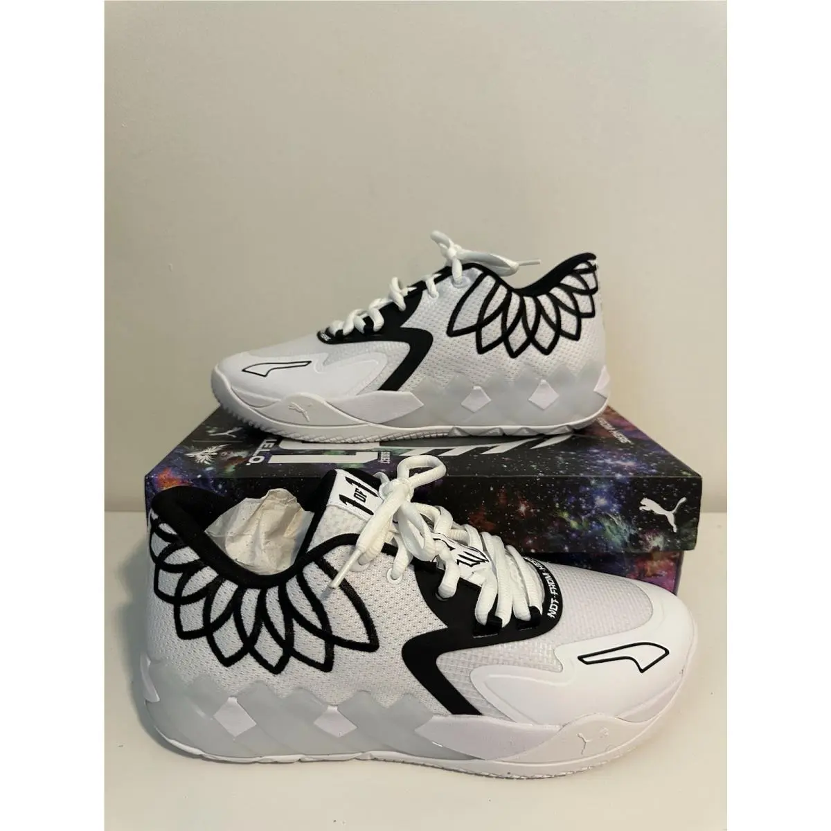 Size 11.5  MB.01 Lo Lamelo Ball Black White 376941-13 Mens Basketball Shoes by Puma