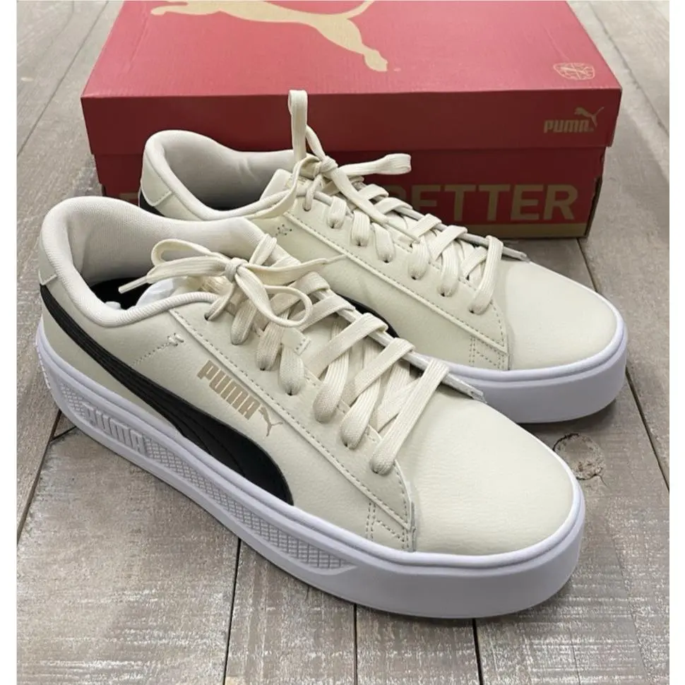 Puma Women Smash V3 Platform Sneaker In Alpine Snow Size: 11