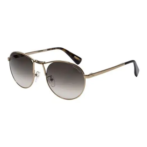 Designer Sunglasses Gold Havana Tortoise / Grey Gradient SLN083-08FF-53mm by Lanvin