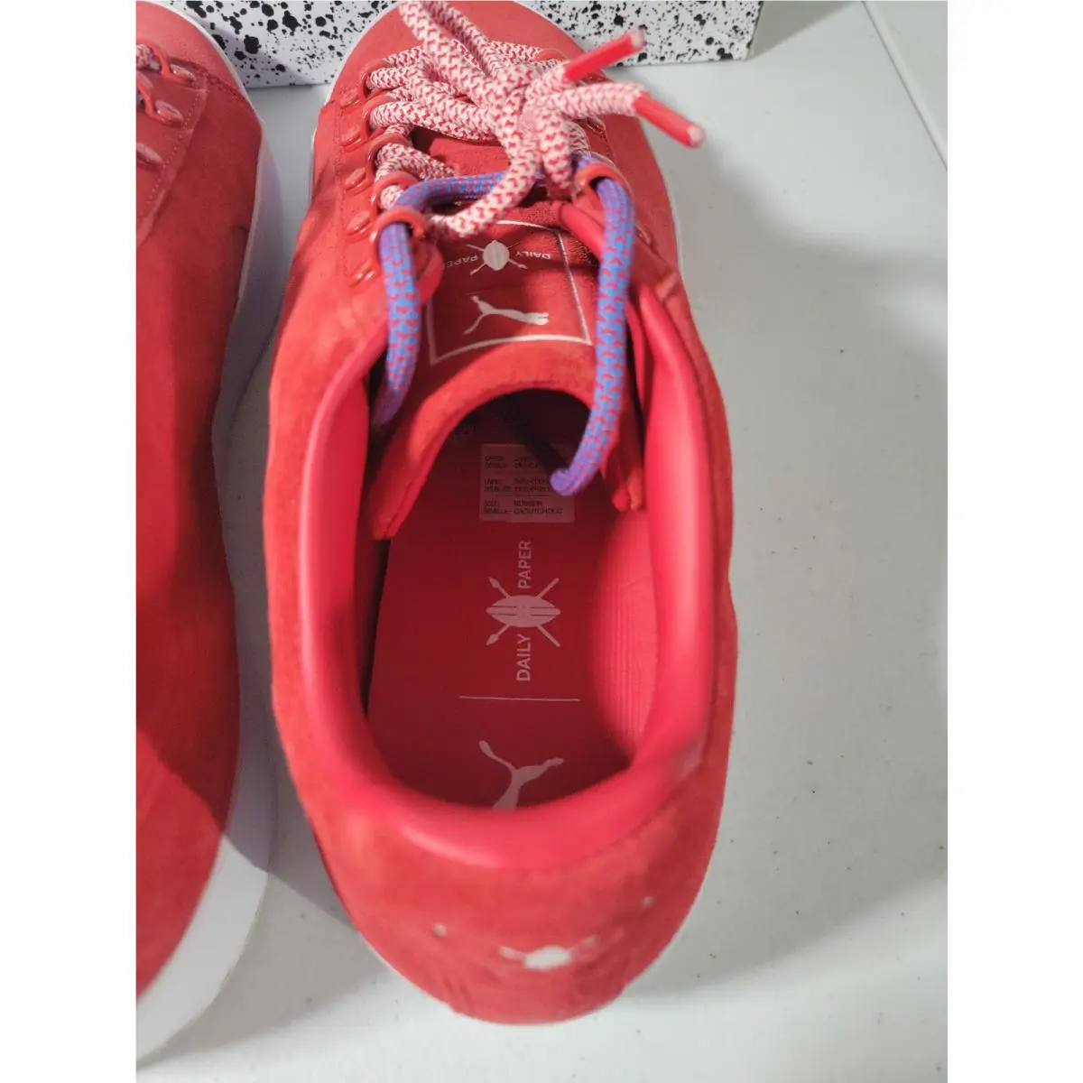 Puma shoes - Puma Daily Paper Court Platform S - Red (UPC: 190274638174) 2