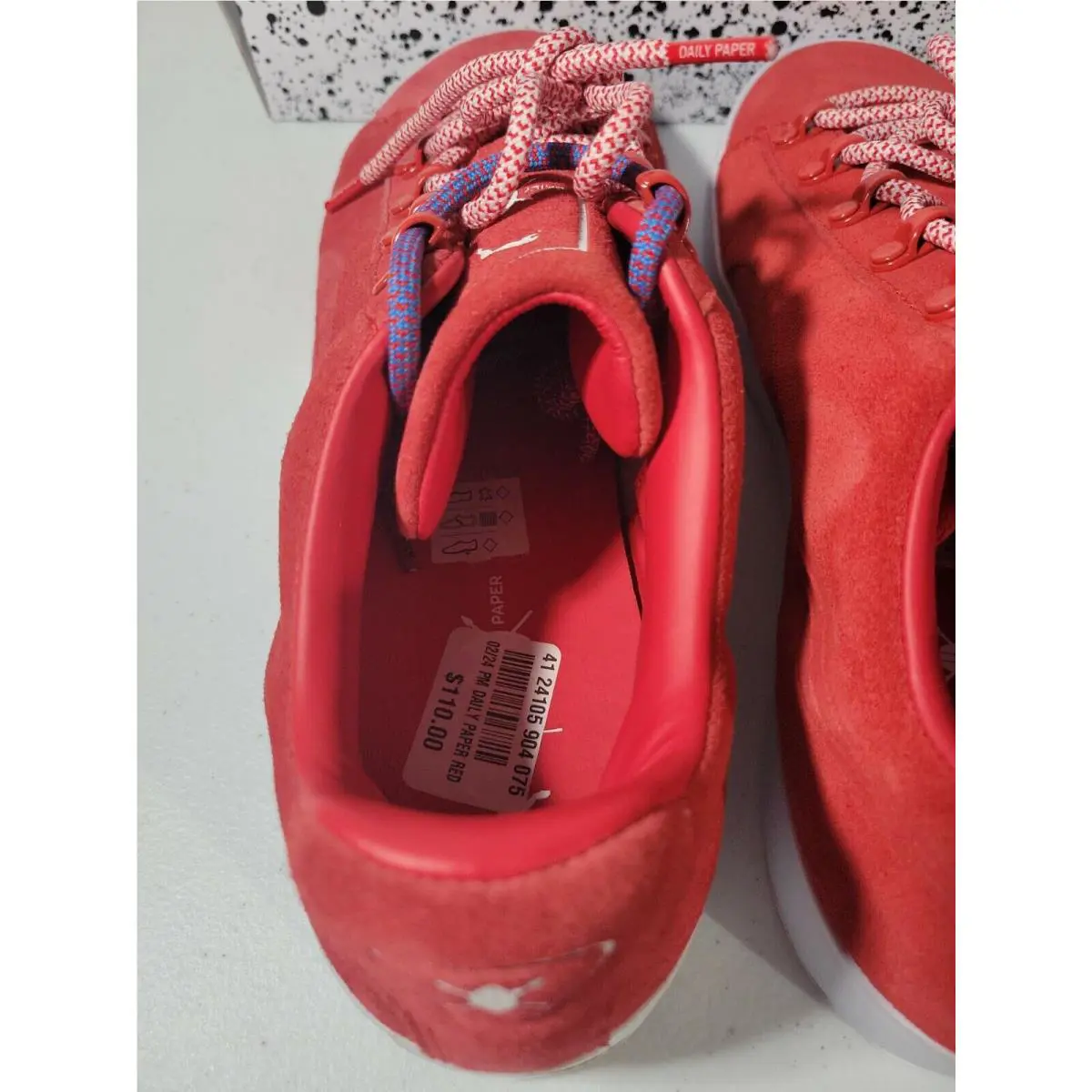 Puma shoes - Puma Daily Paper Court Platform S - Red (UPC: 190274638174) 3