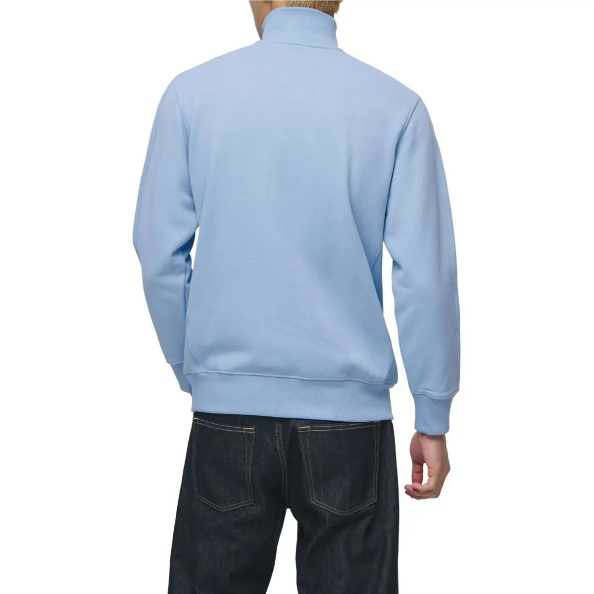 Puma clothing - Puma X Maison Kitsune 1/4 Zip Up FT Pullover Jacket - 532322 92 - Chambray Blue & White 0