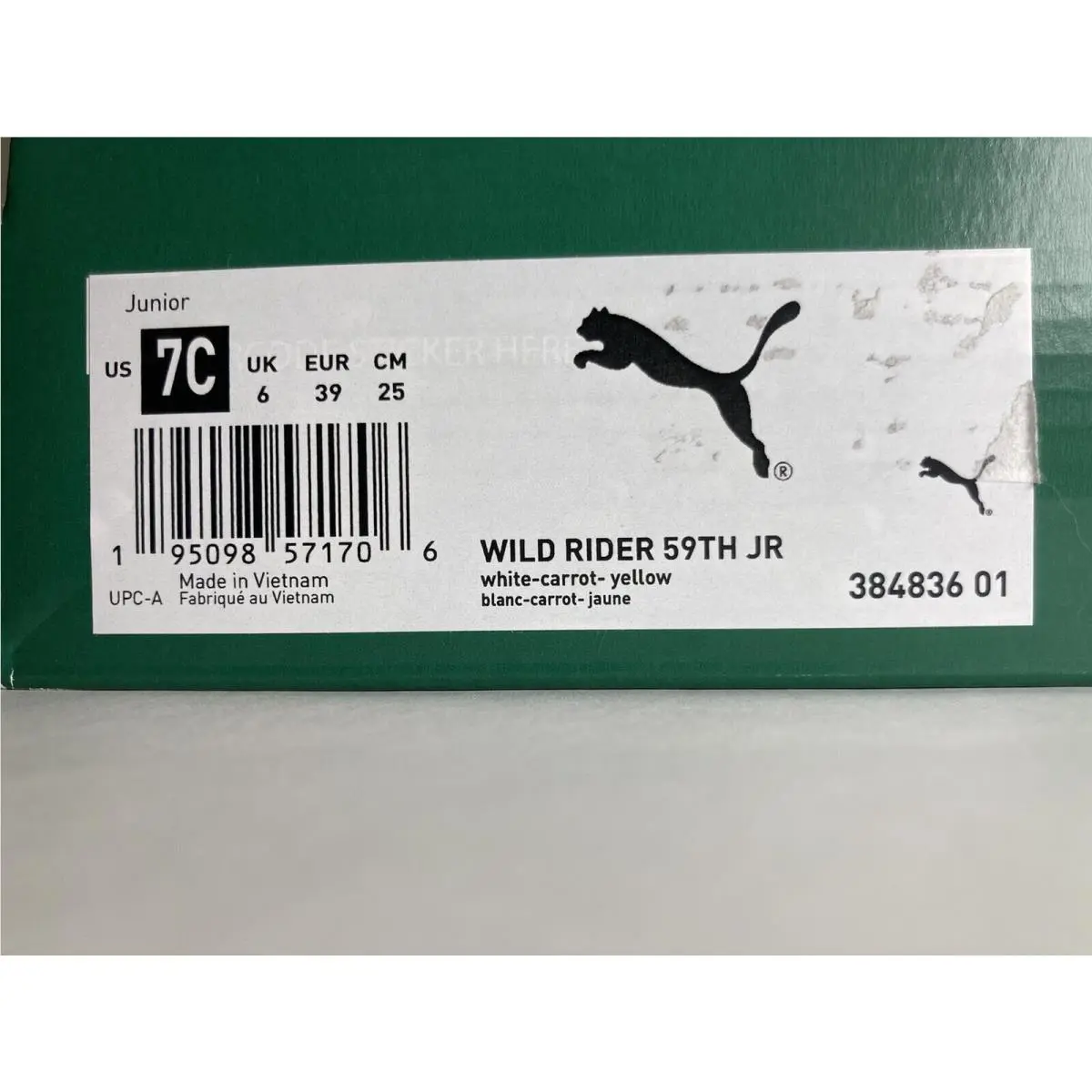 Puma shoes - Wild Rider 59th St. - Wild Rider - 38483601 - White / Carrot / Yellow (UPC: 195098571706) 9