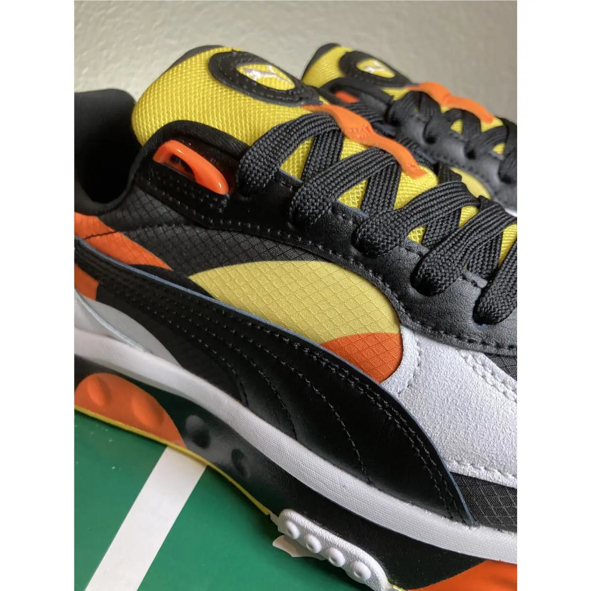Puma shoes - Wild Rider 59th St. - Wild Rider - 38483601 - White / Carrot / Yellow (UPC: 195098571706) 3