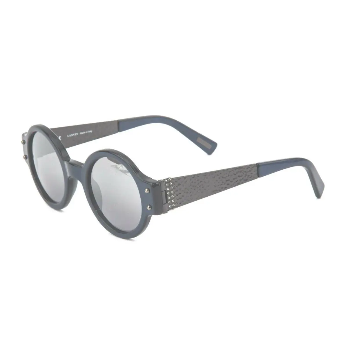 SLN512S Sln 512S V84X Gunmetal Blue Silver Mirror Sunglasses 46-24-145 by Lanvin
