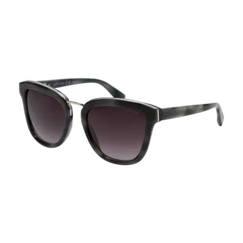 Designer Sunglasses Navy Blue Marble/smoke Rose Gradient SLN728-96NX-52mm by Lanvin