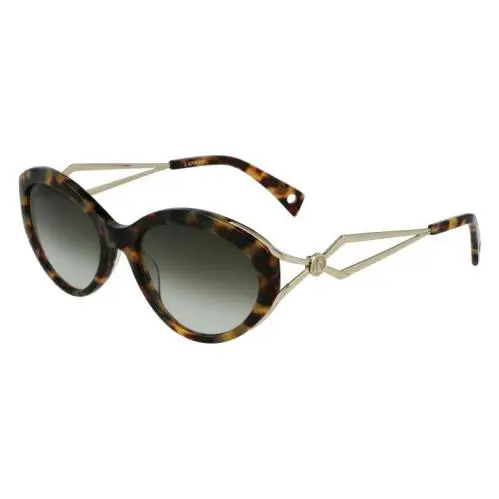 Lnv 618S 213 Vintage Havana Sunglasses with Green Gradient Lenses by Lanvin