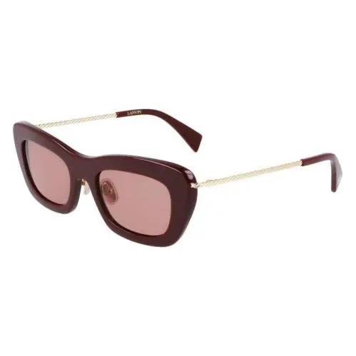 Lnv 608S 600 Burgundy Gold Sunglasses with Rose Lenses by Lanvin