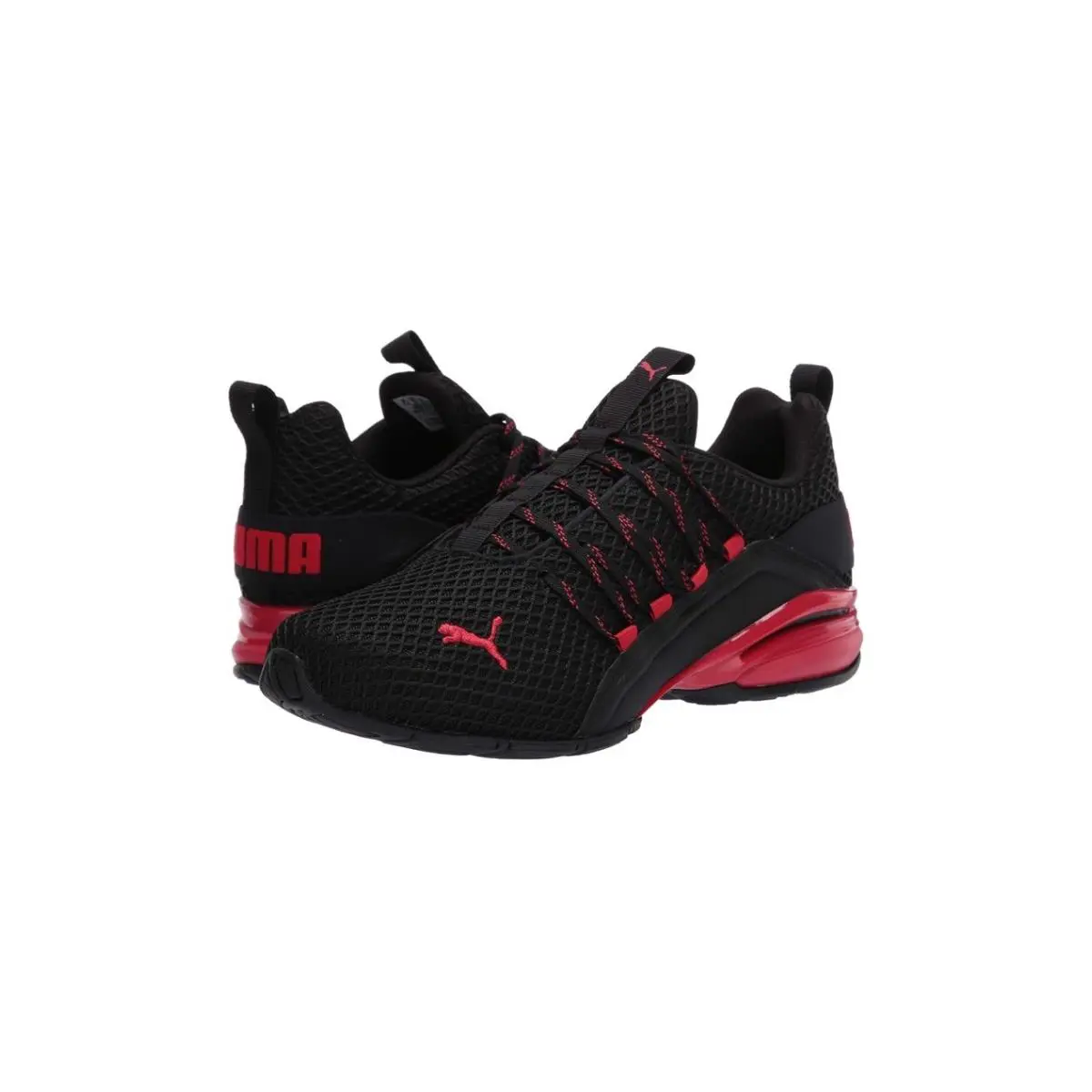 Puma Men`s Axelion Cross Trainer - Black-High-Risk-Red