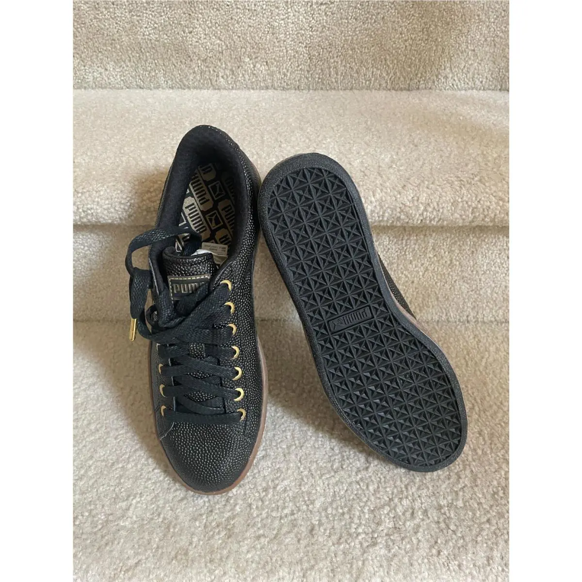 Puma shoes - PUMA Basket - Basket - 373158-01 - Black-Gold 2