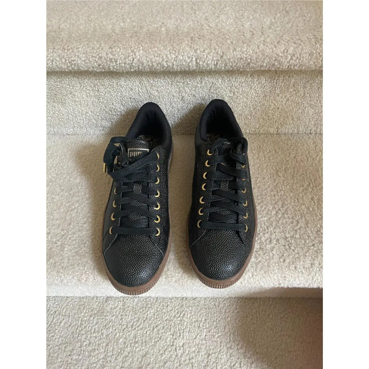 Puma shoes - PUMA Basket - Basket - 373158-01 - Black-Gold 0