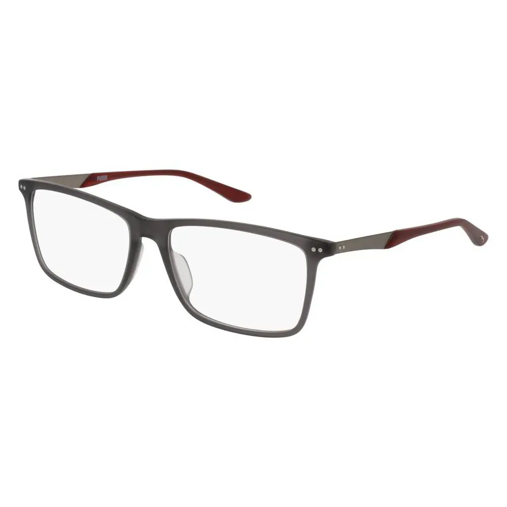 Puma PU0096O Eyeglasses Men Ruthenium Rectangle 56mm