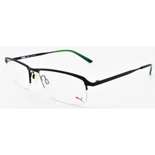 PU0173O 007 Men`s Eyeglasses Frames Half-rim 57-20-145 Black by Puma