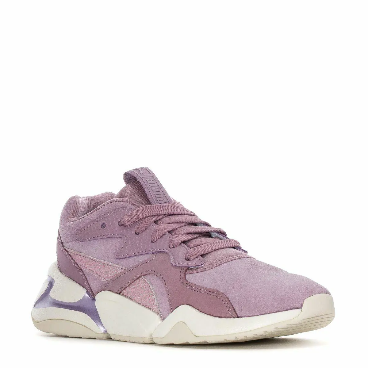 Puma Nova Pastrl Grunge Trainer Sports Sneakers Women Shoes Size 7.5 Purple - Elderberry / purple