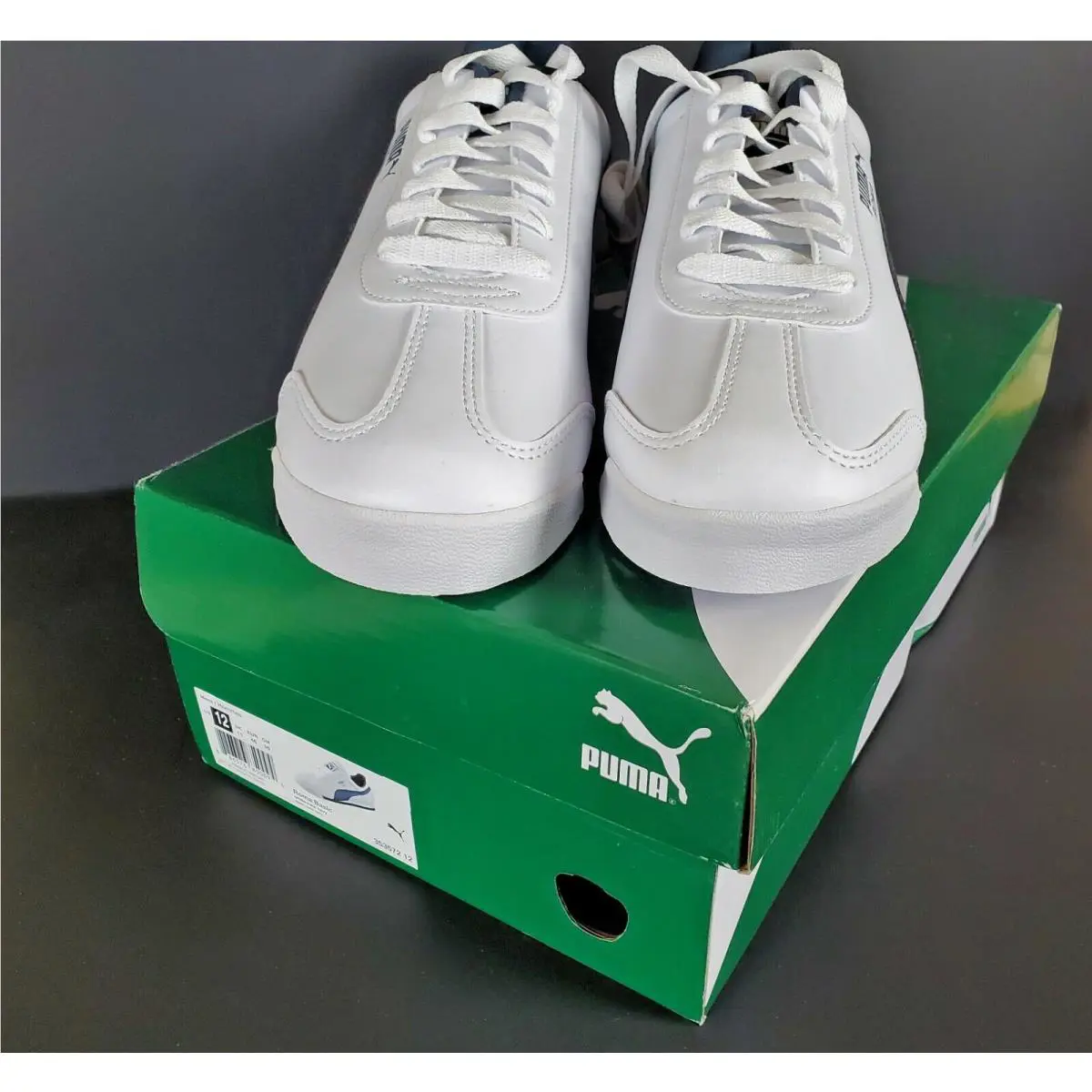 Puma shoes - Puma Roma - Roma - 353572 12 - White/Navy (UPC: 886376850094) 0
