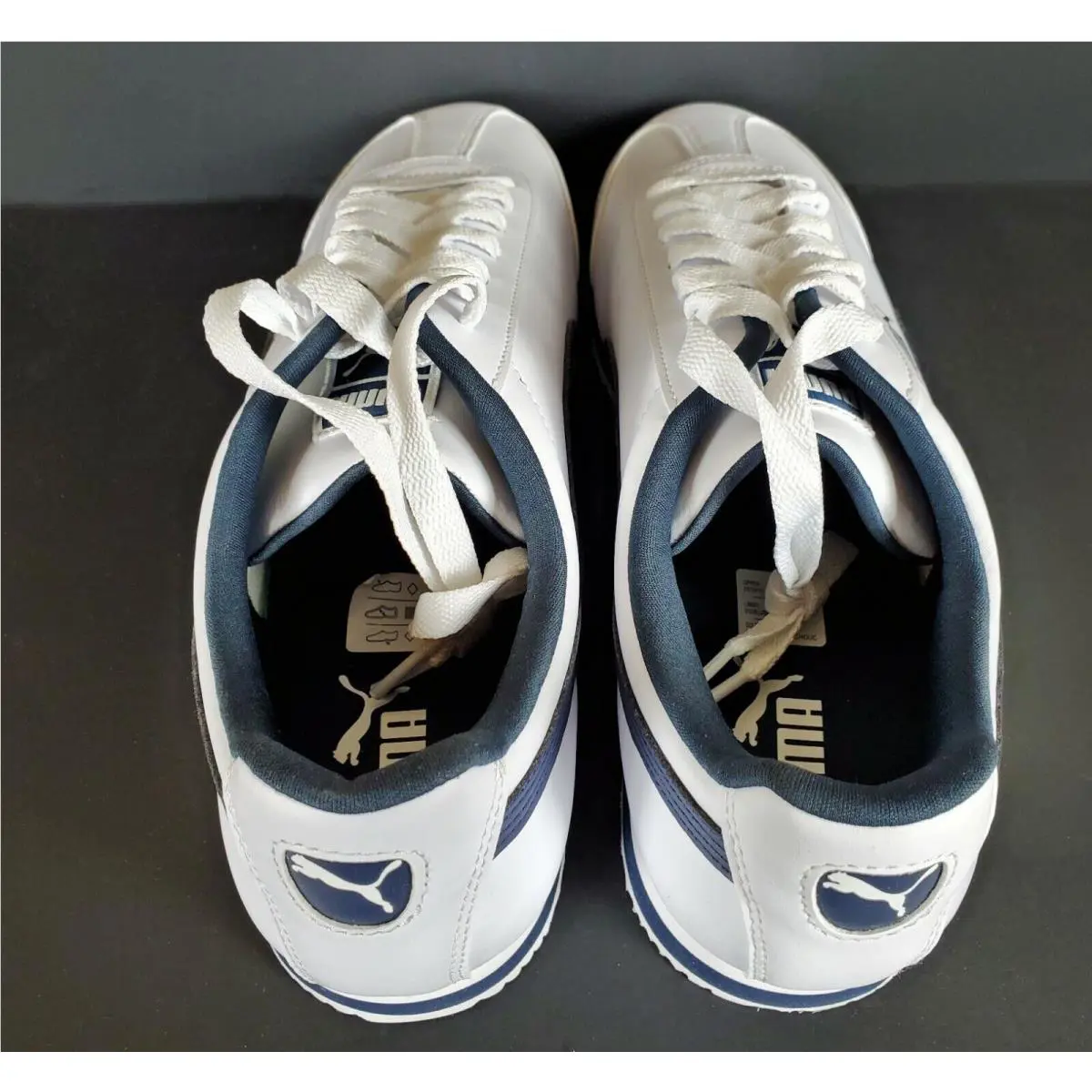 Puma shoes - Puma Roma - Roma - 353572 12 - White/Navy (UPC: 886376850094) 4